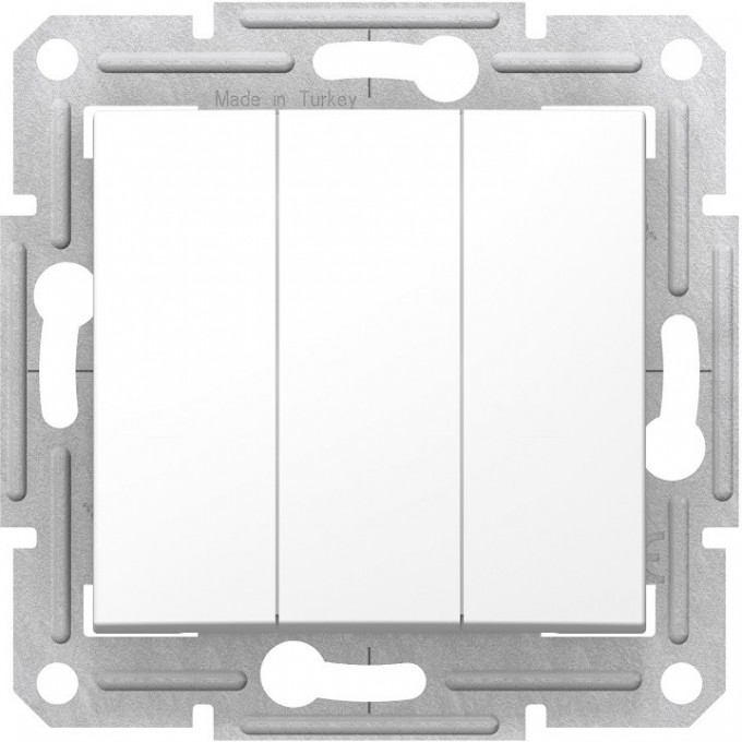 3-х клавишный выключатель SCHNEIDER ELECTRIC SEDNA, 10AX, 230В, БЕЛЫЙ SDN0300621