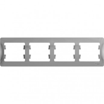 4-постовая рамка SCHNEIDER ELECTRIC GLOSSA, горизонтальная, АЛЮМИНИЙ