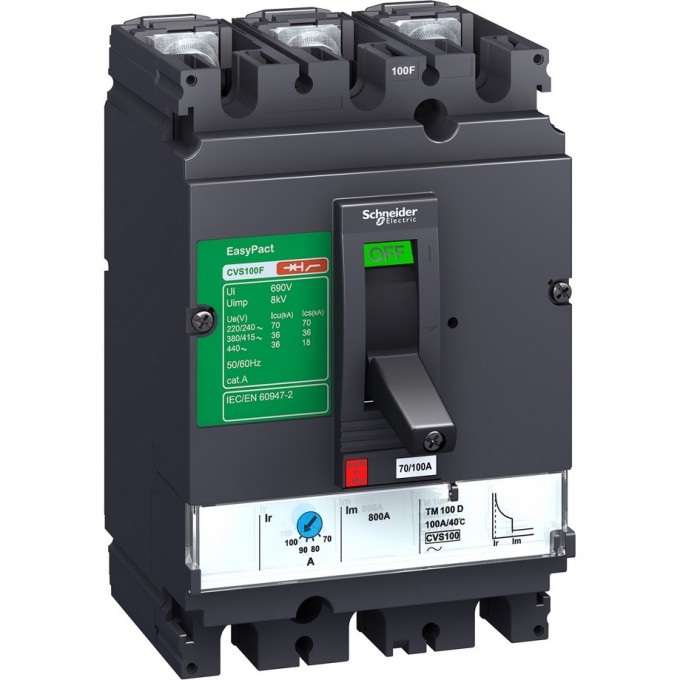 Автоматический выключатель 3P SCHNEIDER ELECTRIC EASYPACT CVS250B 25КА TM200D LV525302