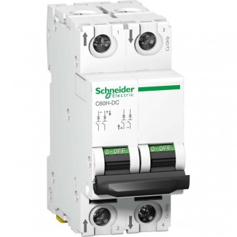 Автоматический выключатель SCHNEIDER ELECTRIC ACTI 9 C60H-DC 2П 3А C 500В DC