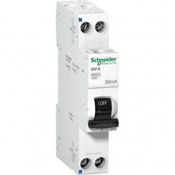 Дифференциальный автомат электронного типа SCHNEIDER ELECTRIC ACTI 9 iDif K 6КА 20A C 30МA AC