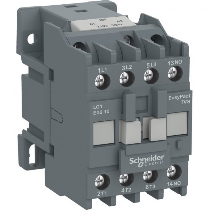 Контактор SCHNEIDER ELECTRIC EASYPACT TVS 1НО 6А 400В AC3 110В 50ГЦ LC1E0610F5 Контактор SCHNEIDER ELECTRIC EASYPACT TVS 1НО 6А 400В AC3 110В 50ГЦ LC1E0610F5