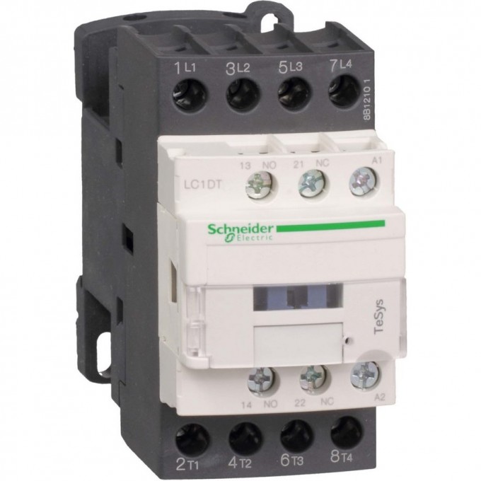 Контактор SCHNEIDER ELECTRIC TESYS D 4P (4НО),АС1 25 А,НО+НЗ,220V 50/60 ГЦ, LC1DT25M7 Контактор SCHNEIDER ELECTRIC TESYS D 4P (4НО),АС1 25 А,НО+НЗ,220V 50/60 ГЦ, LC1DT25M7
