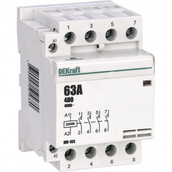 Модульный контактор DEKRAFT 4НО 32А 230В МК-103