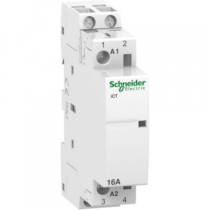 Модульный контактор SCHNEIDER ELECTRIC ACTI9 iCT16A 2НО 220В АС 50ГЦ A9C22512 Модульный контактор SCHNEIDER ELECTRIC ACTI9 iCT16A 2НО 220В АС 50ГЦ A9C22512