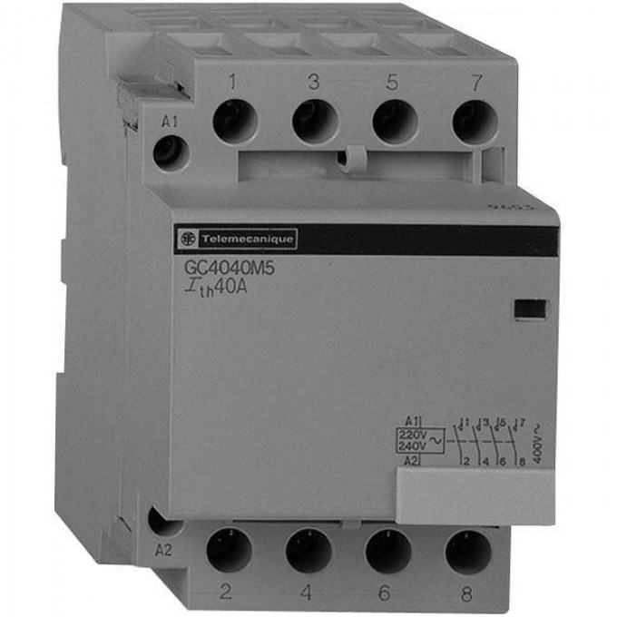 Модульный контактор SCHNEIDER ELECTRIC TESYS, 3 полюса (3НО), 63А, цепь управления 220В 50ГЦ GC6330M5 Модульный контактор SCHNEIDER ELECTRIC TESYS, 3 полюса (3НО), 63А, цепь управления 220В 50ГЦ GC6330M5