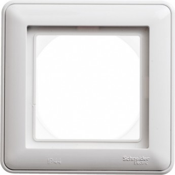 Рамка SCHNEIDER ELECTRIC W59 AQUA 1-постовая, IP44, БЕЛЫЙ