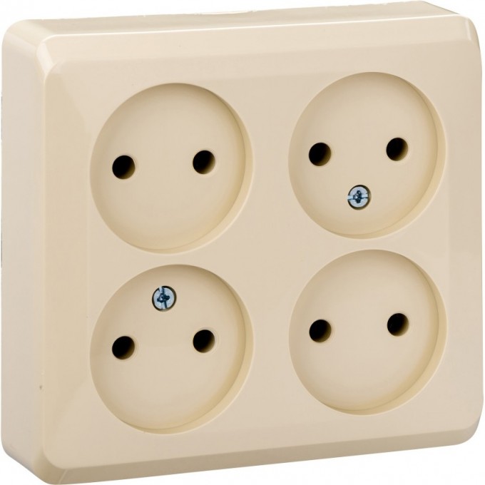 Розетка 4-местная SCHNEIDER ELECTRIC ЭТЮД без заземления без шторок 16А 250B, кремовый, Россия PA16-205K Розетка 4-местная SCHNEIDER ELECTRIC ЭТЮД без заземления без шторок 16А 250B, кремовый, Россия PA16-205K