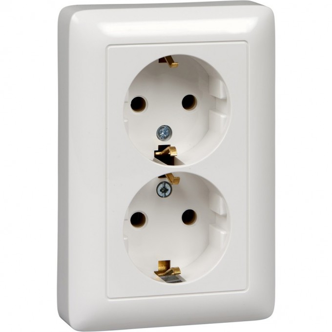 Розетка двойная SCHNEIDER ELECTRIC ХИТ С/У, с заземлением без шторок 16А, 250В, белый. Россия RS16-236-B Розетка двойная SCHNEIDER ELECTRIC ХИТ С/У, с заземлением без шторок 16А, 250В, белый. Россия RS16-236-B