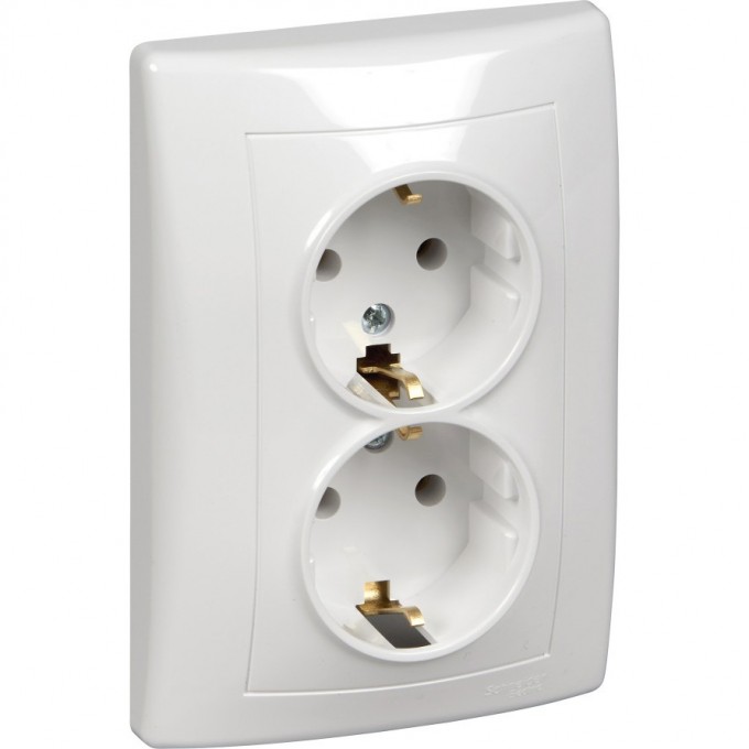 Розетка двойная SCHNEIDER ELECTRIC SEDNA, с зазем. конт., без защит. шторок, 16А, 250В, белый SDN3000621 Розетка двойная SCHNEIDER ELECTRIC SEDNA, с зазем. конт., без защит. шторок, 16А, 250В, белый SDN3000621