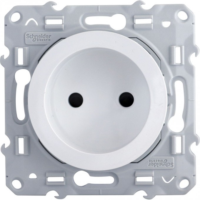 Розетка SCHNEIDER ELECTRIC ODACE без заземления, со шторками, винтовые зажимы, 16 А, белый S52R033 Розетка SCHNEIDER ELECTRIC ODACE без заземления, со шторками, винтовые зажимы, 16 А, белый S52R033