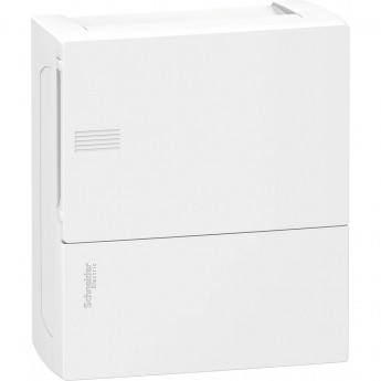 Щит навесной SCHNEIDER ELECTRIC MINI PRAGMA с белой дверцей 1РЯД/8МОД,IP40,IK07,63А,2 клеммы,Италия