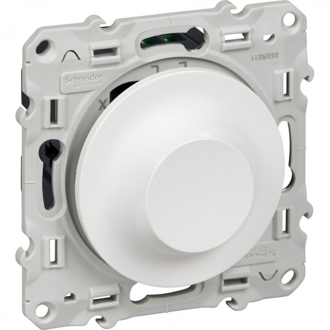 Светорегулятор (диммер) SCHNEIDER ELECTRIC ODACE поворотно-нажимной, 40-600 ВА, белый S52R511 Светорегулятор (диммер) SCHNEIDER ELECTRIC ODACE поворотно-нажимной, 40-600 ВА, белый S52R511