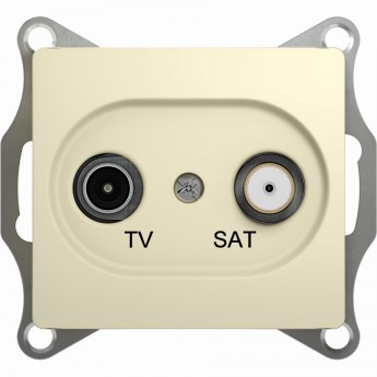 TV+SAT розетка SCHNEIDER ELECTRIC GLOSSA оконечная 1DB, механизм, БЕЖЕВЫЙ