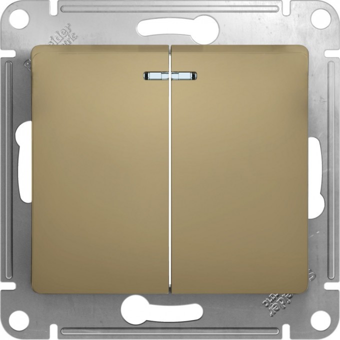 2-клавишный выключатель SCHNEIDER ELECTRIC GLOSSA с подсветкой, сх.5а, 10АХ, механизм, ТИТАН GSL000453 2-клавишный выключатель SCHNEIDER ELECTRIC GLOSSA с подсветкой, сх.5а, 10АХ, механизм, ТИТАН GSL000453