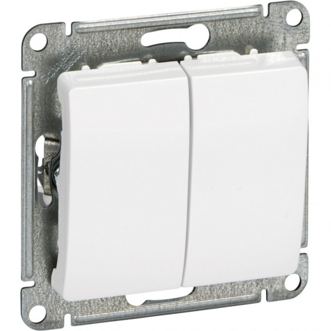 2-клавишный выключатель SCHNEIDER ELECTRIC GLOSSA, сх.5, 10АХ, механизм, БЕЛЫЙ GSL000151 2-клавишный выключатель SCHNEIDER ELECTRIC GLOSSA, сх.5, 10АХ, механизм, БЕЛЫЙ GSL000151