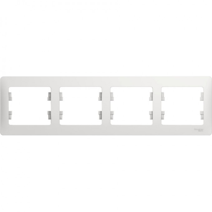 4-постовая рамка SCHNEIDER ELECTRIC GLOSSA, горизонтальная, БЕЛЫЙ GSL000104 4-постовая рамка SCHNEIDER ELECTRIC GLOSSA, горизонтальная, БЕЛЫЙ GSL000104