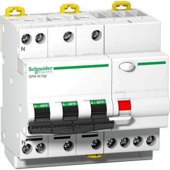 Автоматический выключатель дифференциального тока SCHNEIDER ELECTRIC ACTI 9 DPN N VIGI 4П 6КА 10A C 30МA AC