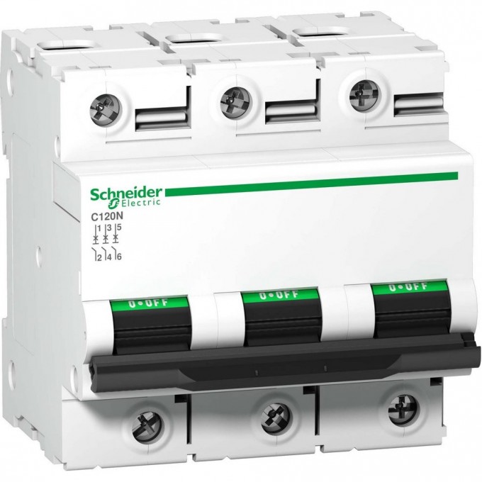 Автоматический выключатель SCHNEIDER ELECTRIC ACTI 9 C120N 3П 125A C A9N18369 Автоматический выключатель SCHNEIDER ELECTRIC ACTI 9 C120N 3П 125A C A9N18369