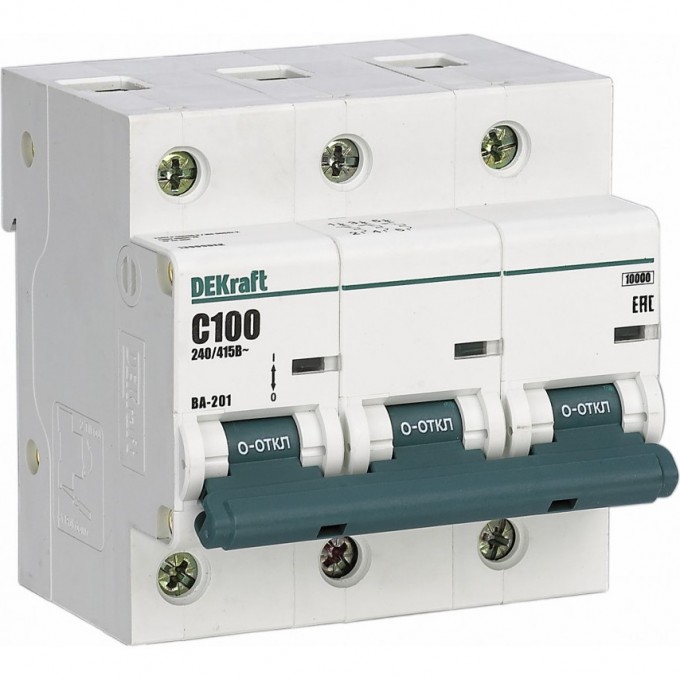 Автоматический выключатель SCHNEIDER ELECTRIC DEKRAFT 3Р 125А х-ка С ВА-201 10кА 13027DEK Автоматический выключатель SCHNEIDER ELECTRIC DEKRAFT 3Р 125А х-ка С ВА-201 10кА 13027DEK