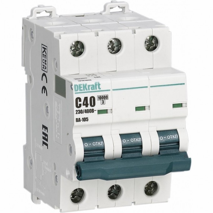 Автоматический выключатель SCHNEIDER ELECTRIC DEKRAFT ВА105-3P-010A-D 13224DEK Автоматический выключатель SCHNEIDER ELECTRIC DEKRAFT ВА105-3P-010A-D 13224DEK