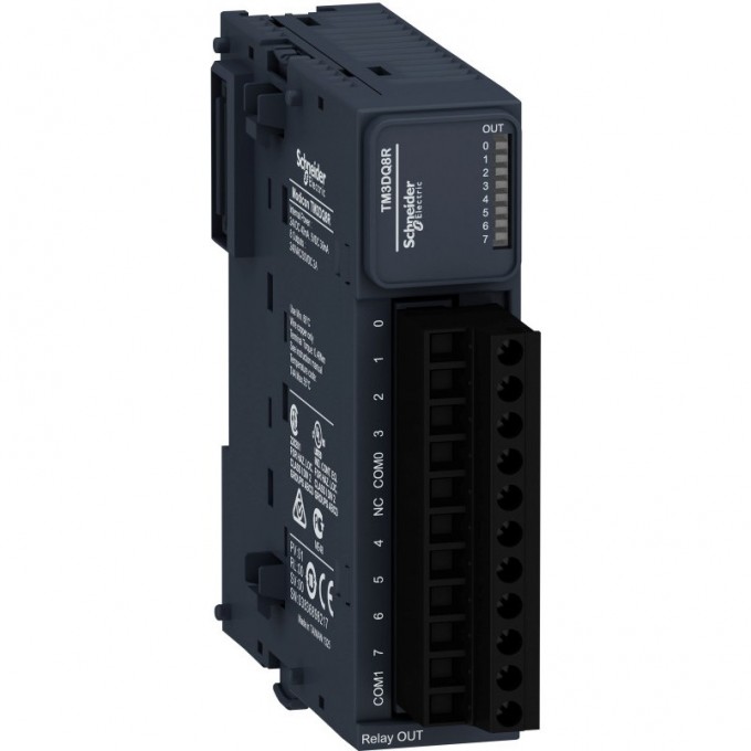 Дискретный модуль расширения SCHNEIDER ELECTRIC MODICON ТМ3 8 выходов, реле TM3DQ8R Дискретный модуль расширения SCHNEIDER ELECTRIC MODICON ТМ3 8 выходов, реле TM3DQ8R