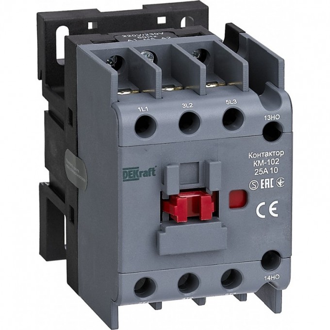 Контактор SCHNEIDER ELECTRIC DEKRAFT 25А 220В/230В АС3 АС4 1НЗ КМ-102 22036DEK Контактор SCHNEIDER ELECTRIC DEKRAFT 25А 220В/230В АС3 АС4 1НЗ КМ-102 22036DEK