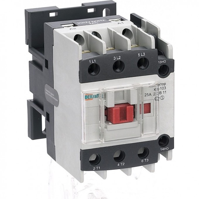 Контактор SCHNEIDER ELECTRIC DEKRAFT 25А 220В АС3 1НО+1НЗ КМ-103 22118DEK Контактор SCHNEIDER ELECTRIC DEKRAFT 25А 220В АС3 1НО+1НЗ КМ-103 22118DEK