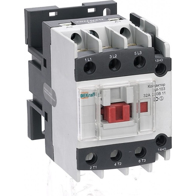 Контактор SCHNEIDER ELECTRIC DEKRAFT 32А 220В АС3 1НО+1НЗ КМ-103 22123DEK Контактор SCHNEIDER ELECTRIC DEKRAFT 32А 220В АС3 1НО+1НЗ КМ-103 22123DEK