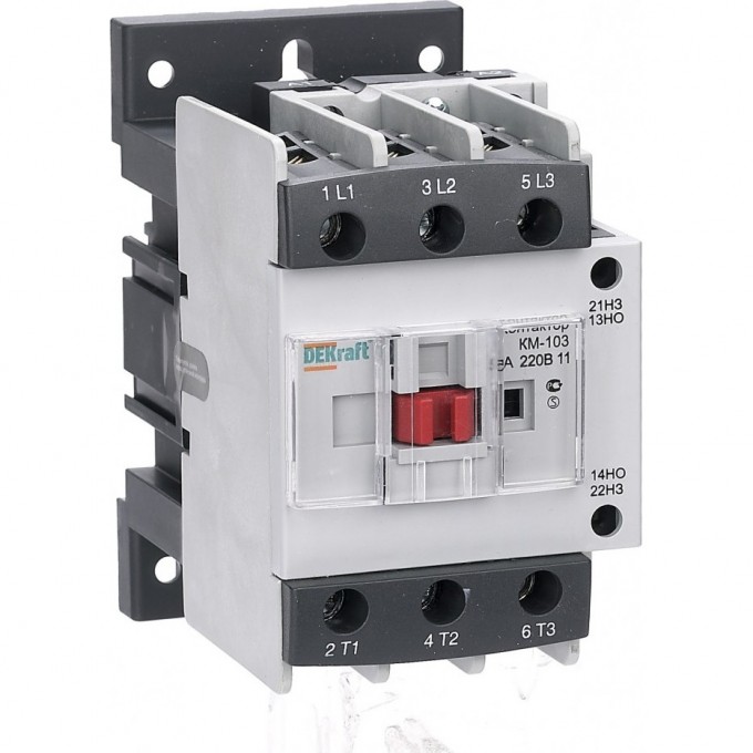 Контактор SCHNEIDER ELECTRIC DEKRAFT 50А 220В АС3 1НО+1НЗ КМ-103 22133DEK Контактор SCHNEIDER ELECTRIC DEKRAFT 50А 220В АС3 1НО+1НЗ КМ-103 22133DEK