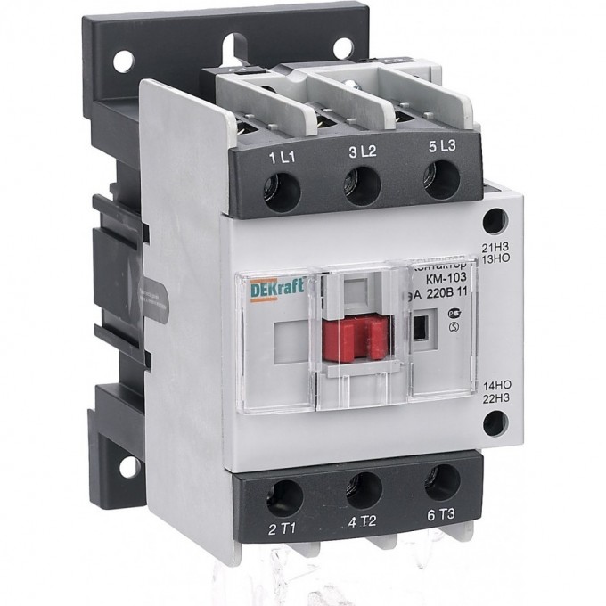 Контактор SCHNEIDER ELECTRIC DEKRAFT 65А 220В АС3 1НО+1НЗ КМ-103 22138DEK Контактор SCHNEIDER ELECTRIC DEKRAFT 65А 220В АС3 1НО+1НЗ КМ-103 22138DEK