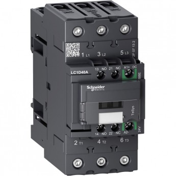 Контактор SCHNEIDER ELECTRIC TESYS 3P EVERLINK AC3 440В 40A, КАТУШКА УПР. 24В DC, пружинный зажим