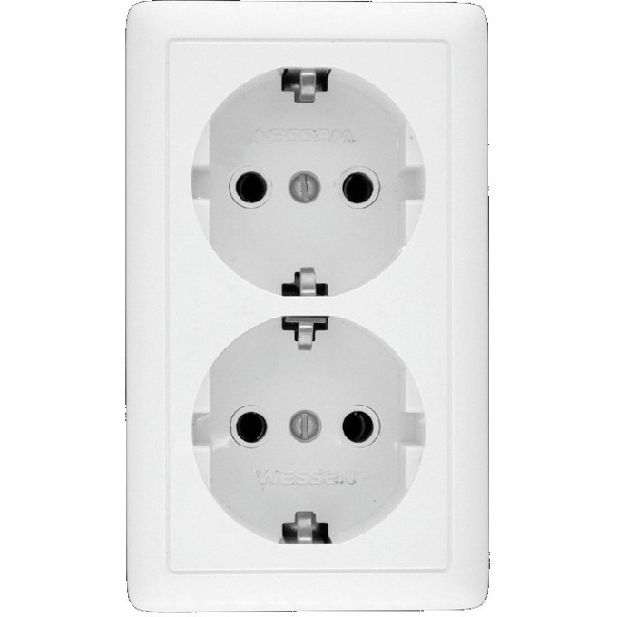 Розетка двойная SCHNEIDER ELECTRIC ХИТ О/У, с заземлением без шторок 16А, 250В, белый. Россия RA16-238-B Розетка двойная SCHNEIDER ELECTRIC ХИТ О/У, с заземлением без шторок 16А, 250В, белый. Россия RA16-238-B