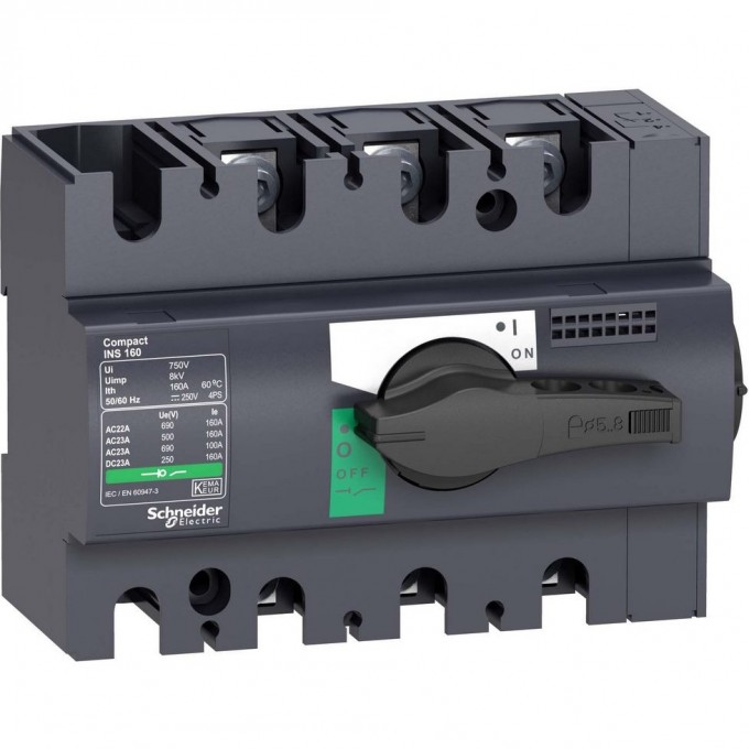 Выключатель разъединитель SCHNEIDER ELECTRIC COMPACT. INS160 3П 28912 Выключатель разъединитель SCHNEIDER ELECTRIC COMPACT. INS160 3П 28912