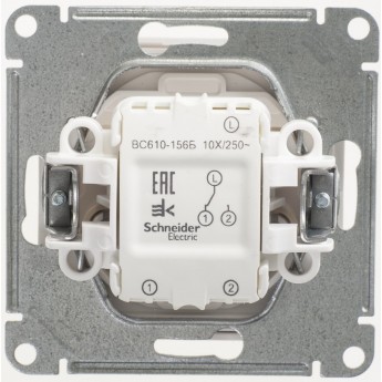 1-клавишный переключатель SCHNEIDER ELECTRIC W59, 10АХ, механизм, БЕЛЫЙ