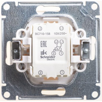 1-клавишный переключатель SCHNEIDER ELECTRIC W59 перекрестный 10АХ, механизм, СЛОНОВАЯ КОСТЬ