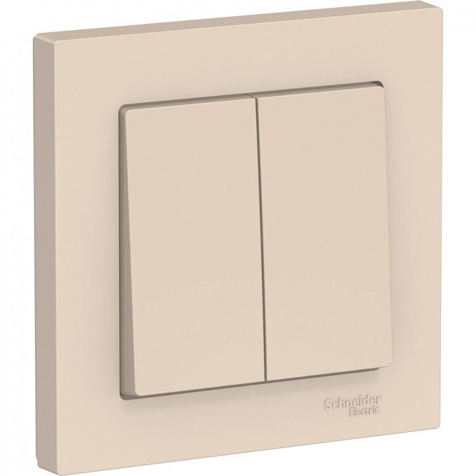 2-клавишный выключатель SCHNEIDER ELECTRIC ATLASDESIGN в сборе, БЕЖЕВЫЙ ATN000252 2-клавишный выключатель SCHNEIDER ELECTRIC ATLASDESIGN в сборе, БЕЖЕВЫЙ ATN000252