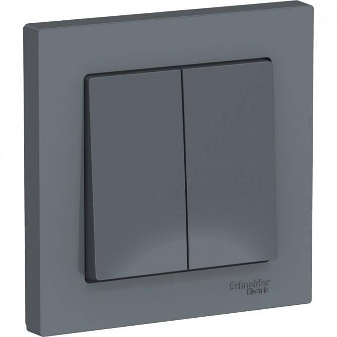 2-клавишный выключатель SCHNEIDER ELECTRIC ATLASDESIGN в сборе, ГРИФЕЛЬ ATN000752 2-клавишный выключатель SCHNEIDER ELECTRIC ATLASDESIGN в сборе, ГРИФЕЛЬ ATN000752