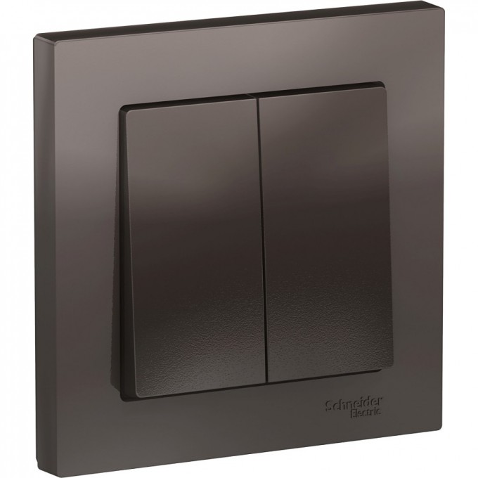 2-клавишный выключатель SCHNEIDER ELECTRIC ATLASDESIGN в сборе, МОККО ATN000652 2-клавишный выключатель SCHNEIDER ELECTRIC ATLASDESIGN в сборе, МОККО ATN000652