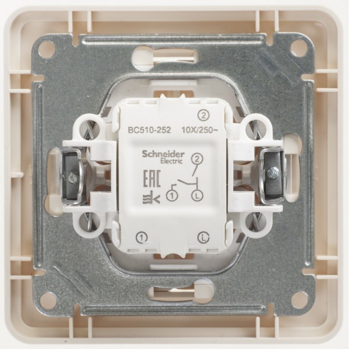 2-клавишный выключатель SCHNEIDER ELECTRIC W59, 10АХ, в сборе, СЛОНОВАЯ КОСТЬ VS510-252-28 2-клавишный выключатель SCHNEIDER ELECTRIC W59, 10АХ, в сборе, СЛОНОВАЯ КОСТЬ VS510-252-28