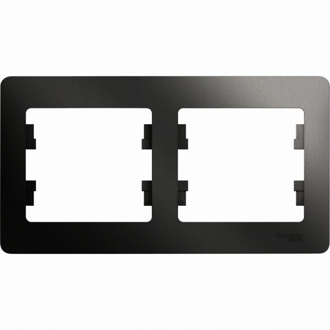 2-постовая рамка SCHNEIDER ELECTRIC GLOSSA, горизонтальная, АНТРАЦИТ GSL000702 2-постовая рамка SCHNEIDER ELECTRIC GLOSSA, горизонтальная, АНТРАЦИТ GSL000702