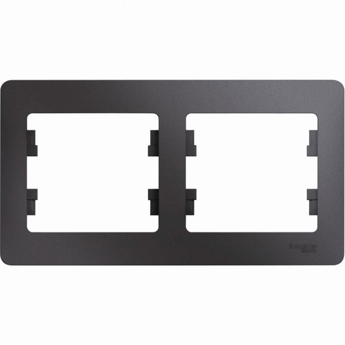 2-постовая рамка SCHNEIDER ELECTRIC GLOSSA, горизонтальная, ГРАФИТ GSL001302 2-постовая рамка SCHNEIDER ELECTRIC GLOSSA, горизонтальная, ГРАФИТ GSL001302