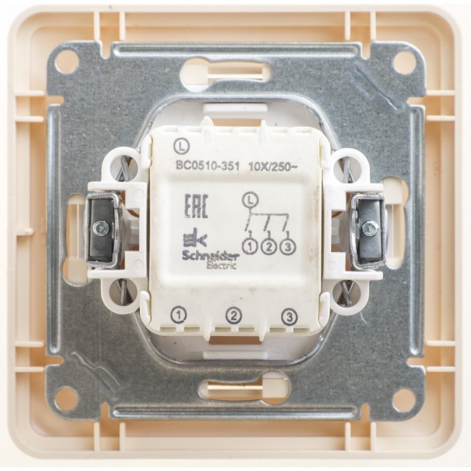 3-клавишный выключатель SCHNEIDER ELECTRIC W59, 10АХ, в сборе, СЛОНОВАЯ КОСТЬ VS0510-351-28 3-клавишный выключатель SCHNEIDER ELECTRIC W59, 10АХ, в сборе, СЛОНОВАЯ КОСТЬ VS0510-351-28