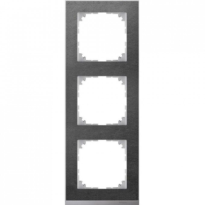 3-постовая рамка SCHNEIDER ELECTRIC MERTEN M-PURE DECOR, СЛАНЕЦ/АЛЮМИНИЙ, SM MTN4030-3669 3-постовая рамка SCHNEIDER ELECTRIC MERTEN M-PURE DECOR, СЛАНЕЦ/АЛЮМИНИЙ, SM MTN4030-3669