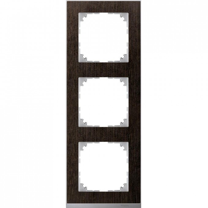 3-постовая рамка SCHNEIDER ELECTRIC MERTEN M-PURE DECOR, ВЕНГЕ/АЛЮМИНИЙ, SM MTN4030-3671 3-постовая рамка SCHNEIDER ELECTRIC MERTEN M-PURE DECOR, ВЕНГЕ/АЛЮМИНИЙ, SM MTN4030-3671