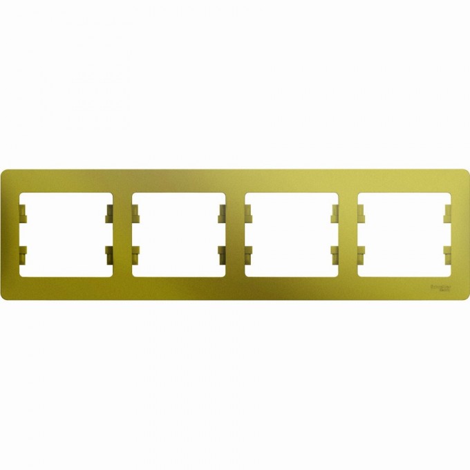 4-постовая рамка SCHNEIDER ELECTRIC GLOSSA, горизонтальная, ФИСТАШКОВЫЙ GSL001004 4-постовая рамка SCHNEIDER ELECTRIC GLOSSA, горизонтальная, ФИСТАШКОВЫЙ GSL001004