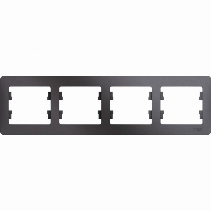 4-постовая рамка SCHNEIDER ELECTRIC GLOSSA, горизонтальная, ГРАФИТ GSL001304 4-постовая рамка SCHNEIDER ELECTRIC GLOSSA, горизонтальная, ГРАФИТ GSL001304