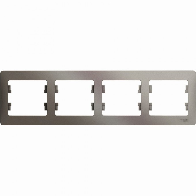 4-постовая рамка SCHNEIDER ELECTRIC GLOSSA, горизонтальная, ПЛАТИНА GSL001204 4-постовая рамка SCHNEIDER ELECTRIC GLOSSA, горизонтальная, ПЛАТИНА GSL001204