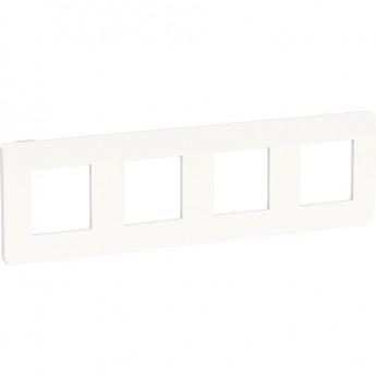 4-постовая рамка SCHNEIDER ELECTRIC UNICA STUDIO, белый/белый