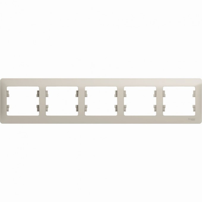 5-постовая рамка SCHNEIDER ELECTRIC GLOSSA, горизонтальная, МОЛОЧНЫЙ GSL000905 5-постовая рамка SCHNEIDER ELECTRIC GLOSSA, горизонтальная, МОЛОЧНЫЙ GSL000905